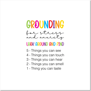 Grounding for Stress and Anxiety Posters and Art